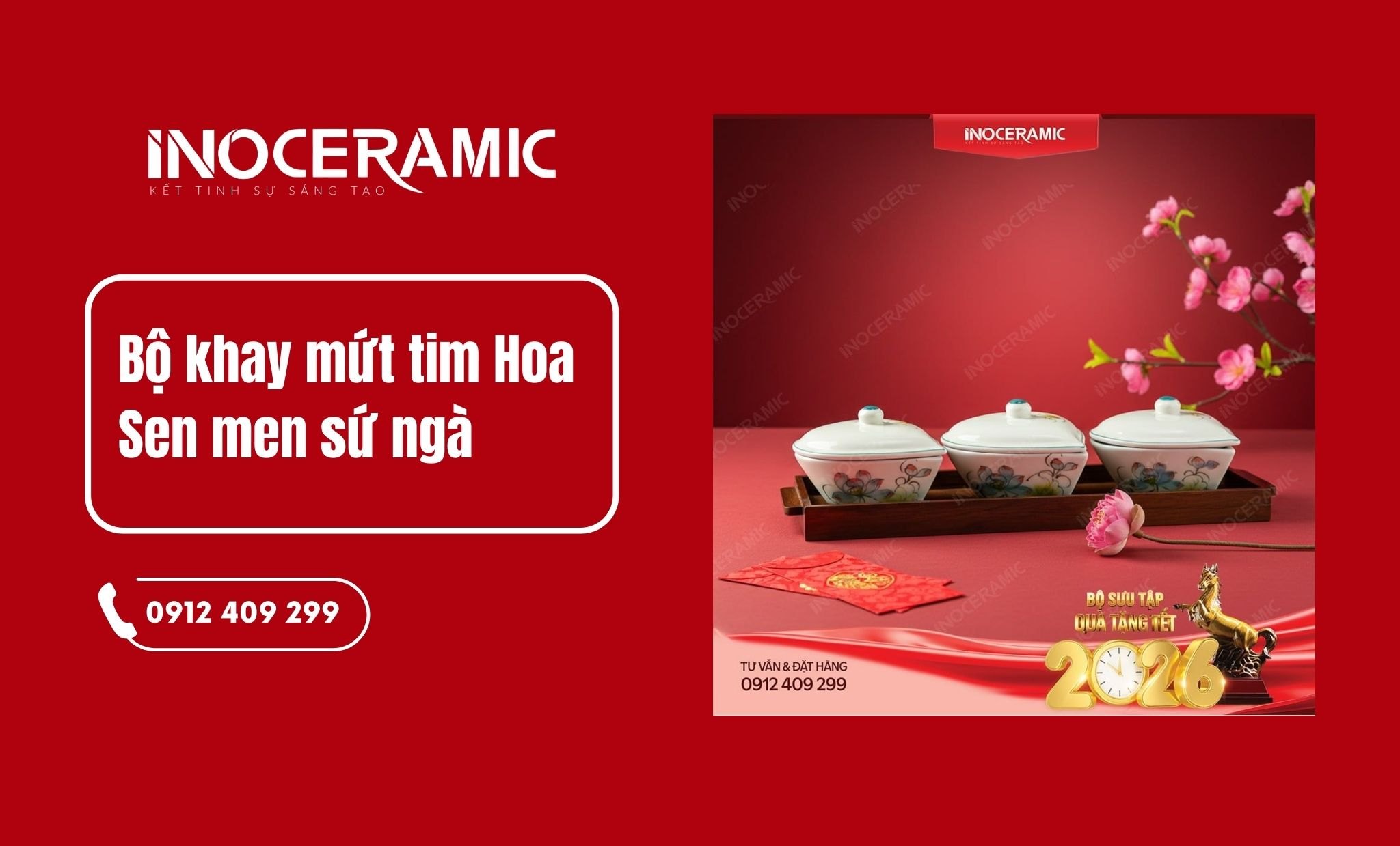 10+ mẫu quà tặng hũ mứt Tết từ gốm sứ Bát Tràng cao cấp 2026