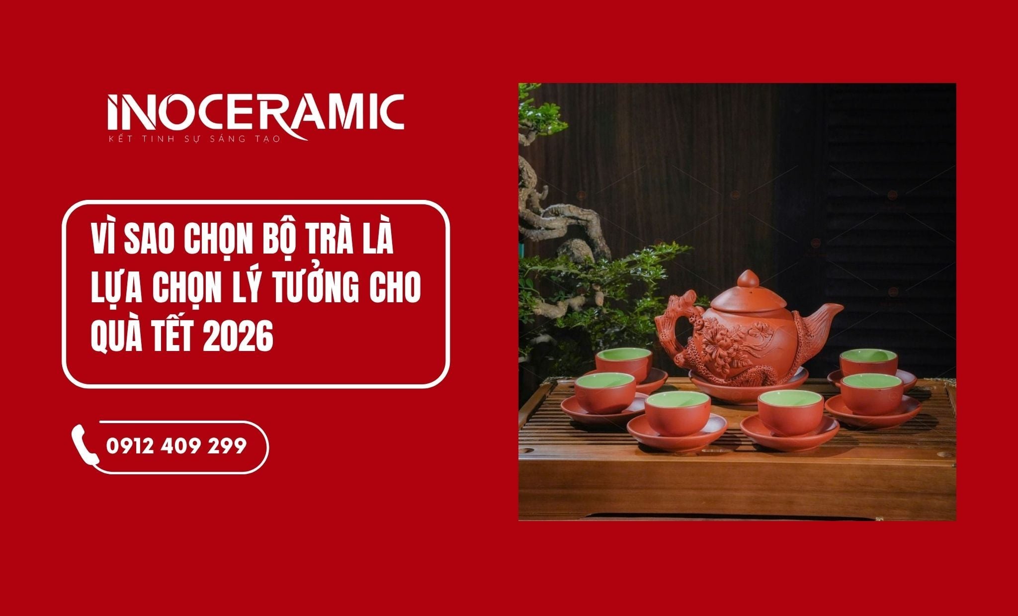 Bộ ấm trà Tết cao cấp dành tặng đối tác, khách hàng VIP