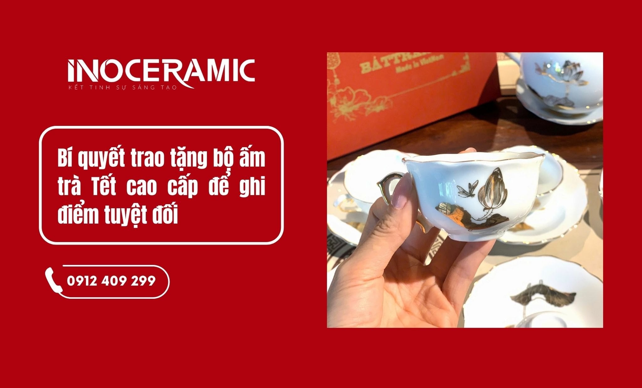 Bộ ấm trà Tết cao cấp dành tặng đối tác, khách hàng VIP