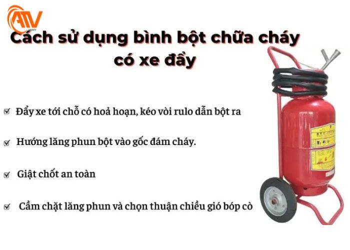 Cách sử dụng bình bột xe đẩy cơ bản và cần nắm bắt