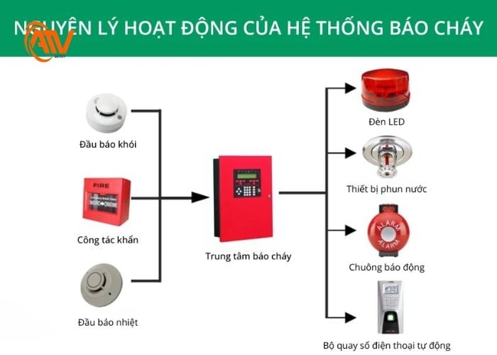 Hệ thống báo cháy hoạt động