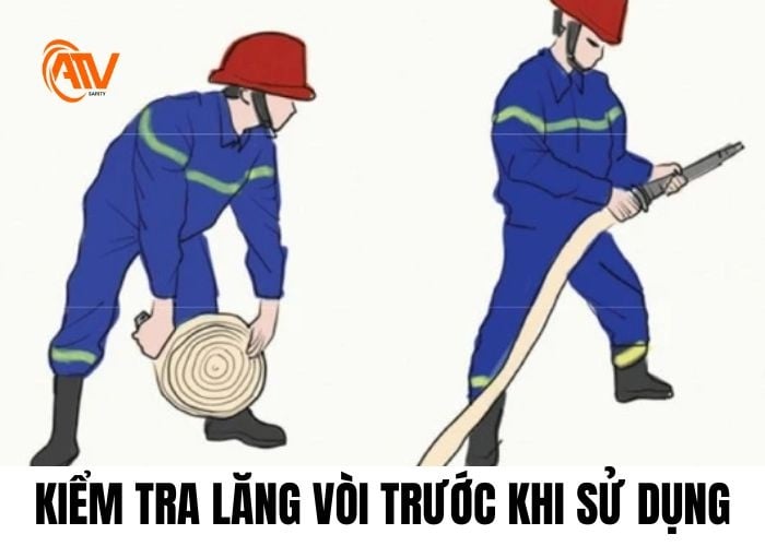 Kiểm tra lăng vòi chữa cháy trước khi sử dụng trong PCCC