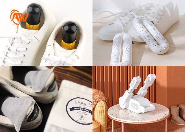 Làm khô giày bằng bộ khử ẩm