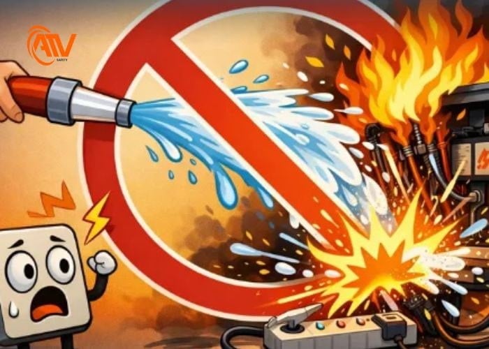 Không nên phun trực tiếp nước lên điện