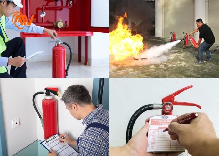 Kiểm tra ngoại quan và chất chữa cháy trong bình chữa cháy hiệu quả