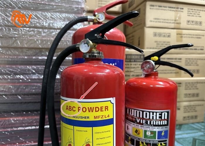 Ký hiệu của bình chữa cháy dạng bột