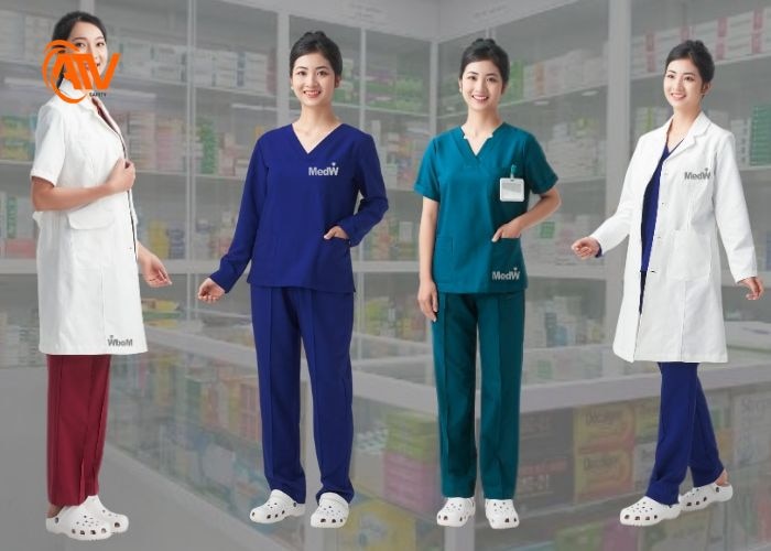 Trang phục của dược sĩ đảm bảo an toàn trong quá trình cấp thuốc