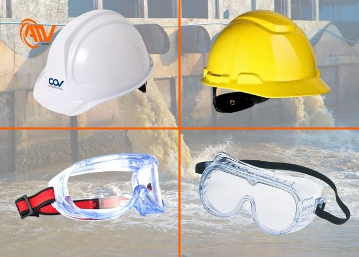 Kính và mũ bảo hộ chống hóa chất