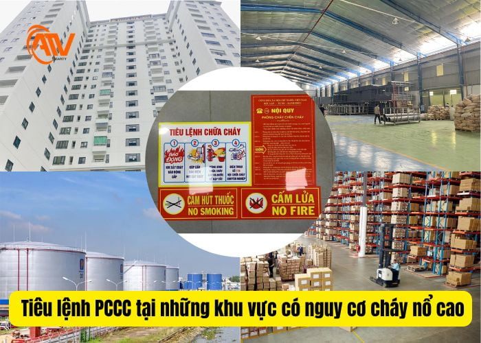 Khu vực cần đặt tiêu lệnh