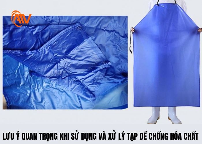 Lưu ý quan trọng khi sử dụng và tạp dề chống hóa chất