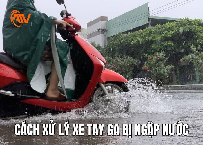 Xử lý xe tay ga khi bị ngập nước