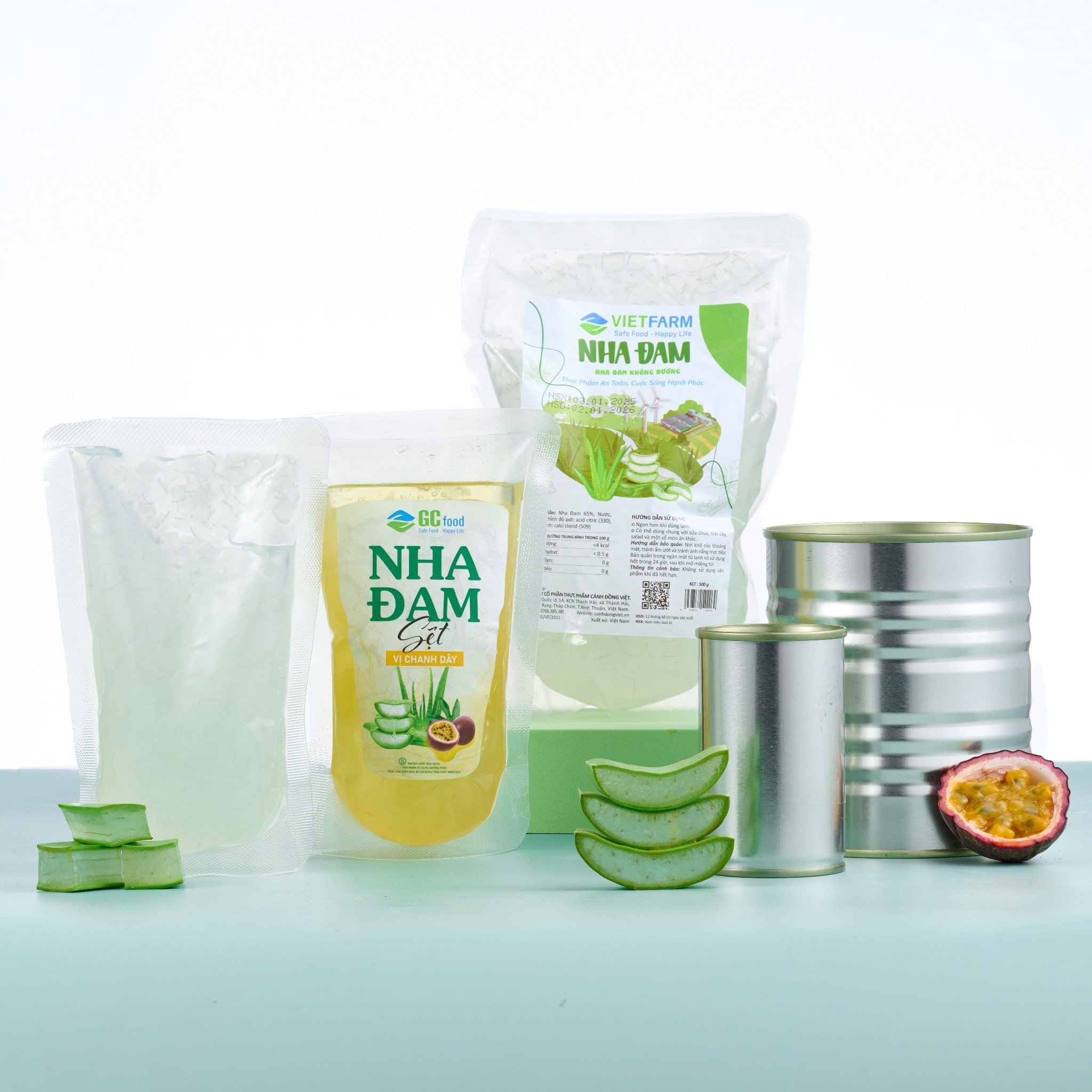 Nếu không thể sơ chế nha đam kịp, chúng ta có thể sử dụng các sản phẩm nha đam của GC Food để rút ngắn thời gian chế biến.