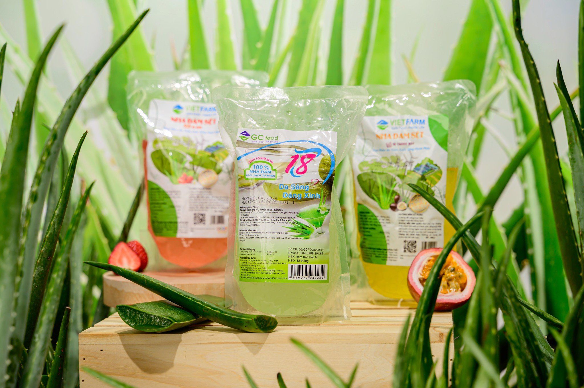 Để rút ngắn khâu sơ chế, bạn có thể chọn nha đam được đóng gói sẵn từ GC Food.