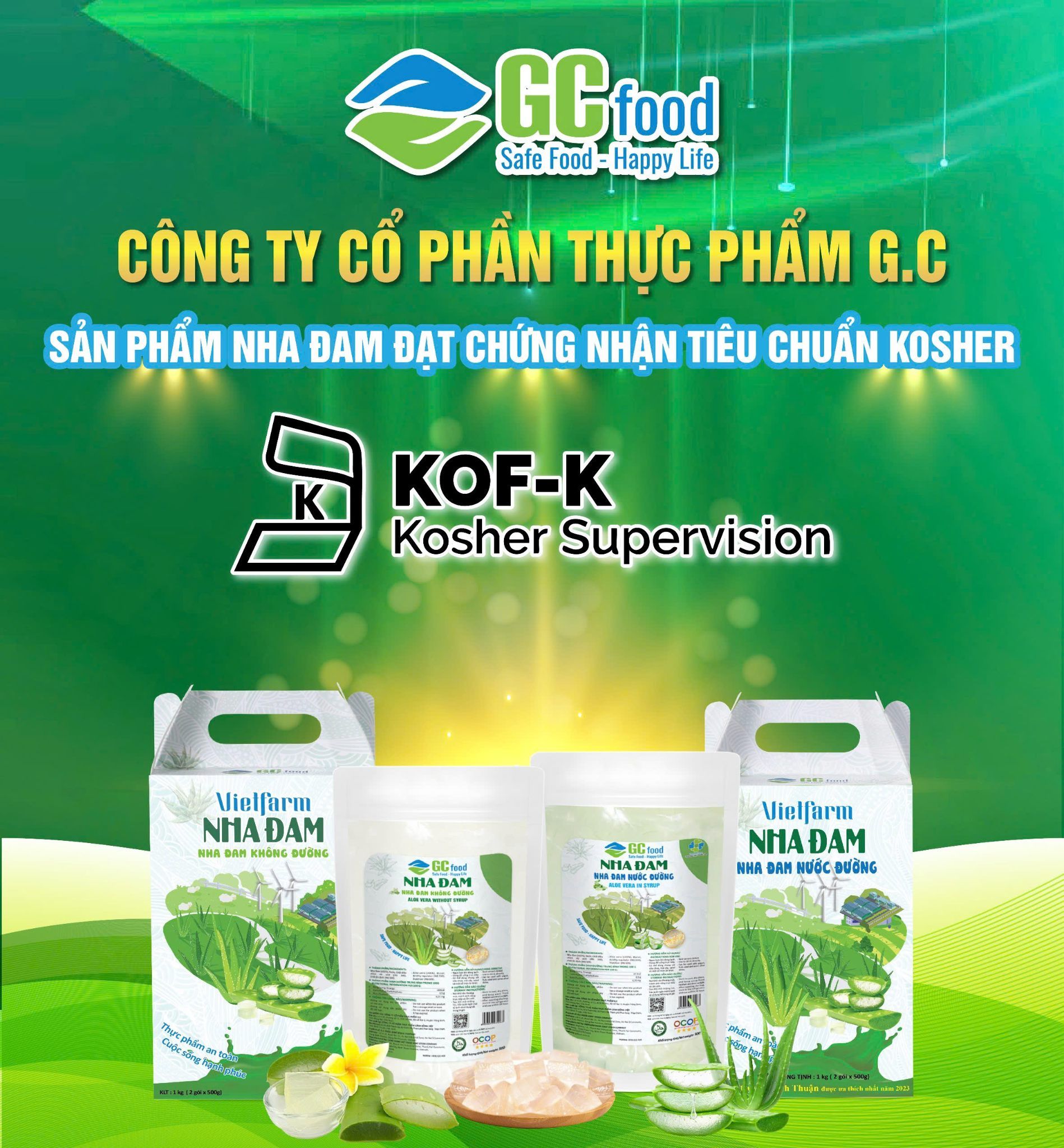 GC Food tự hào là đơn vị tiên phong trong lĩnh vực chế biến các sản phẩm từ nha đam.