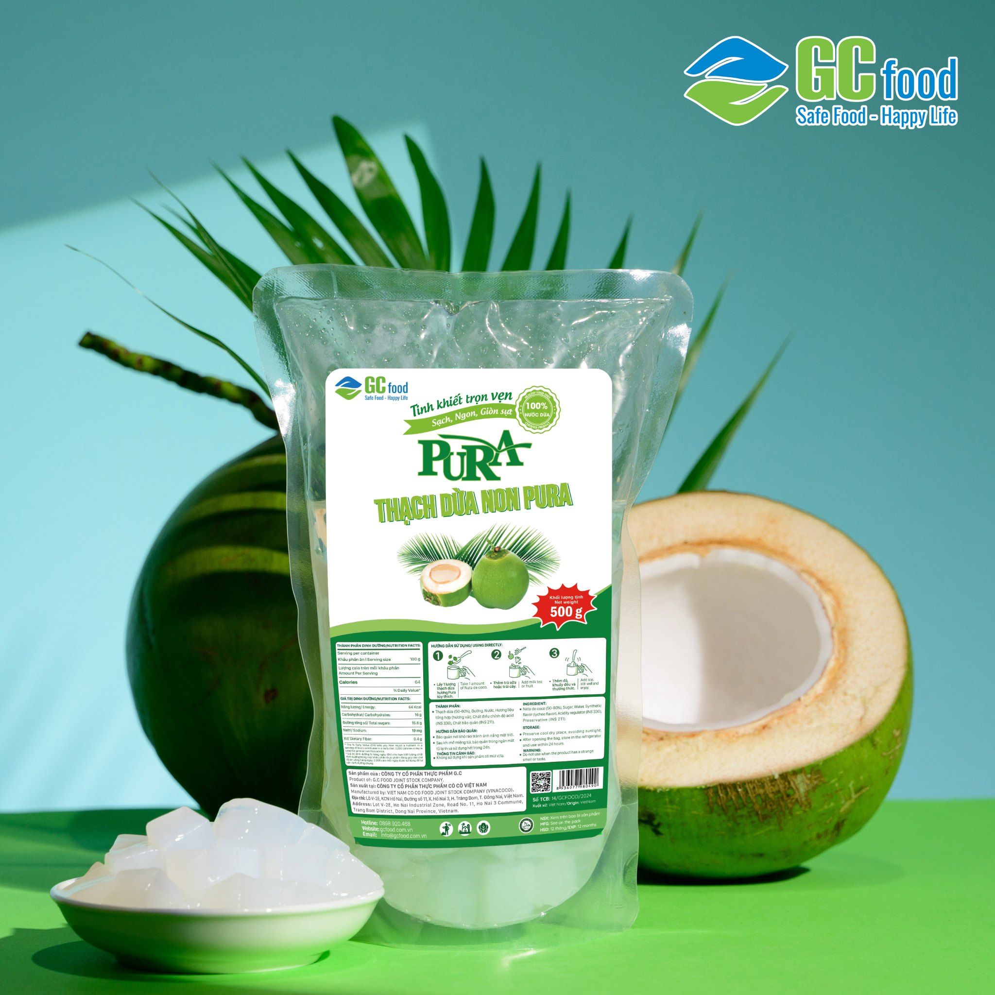 Thạch dừa GC Food có đa dạng hương vị, phù hợp với sở thích của từng thành viên