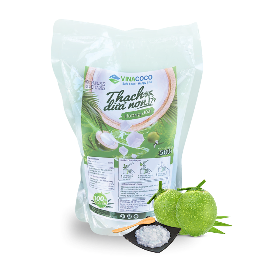 Sau khi hiểu rõ thạch dừa thô có tốt không, bạn có thể yên tâm lựa chọn loại thạch dừa chất lượng từ GC Food để kết hợp với món ăn yêu thích.