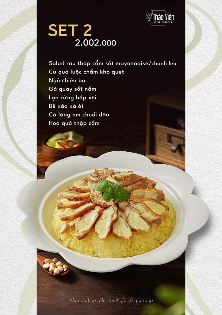 set menu Thảo Viên 2