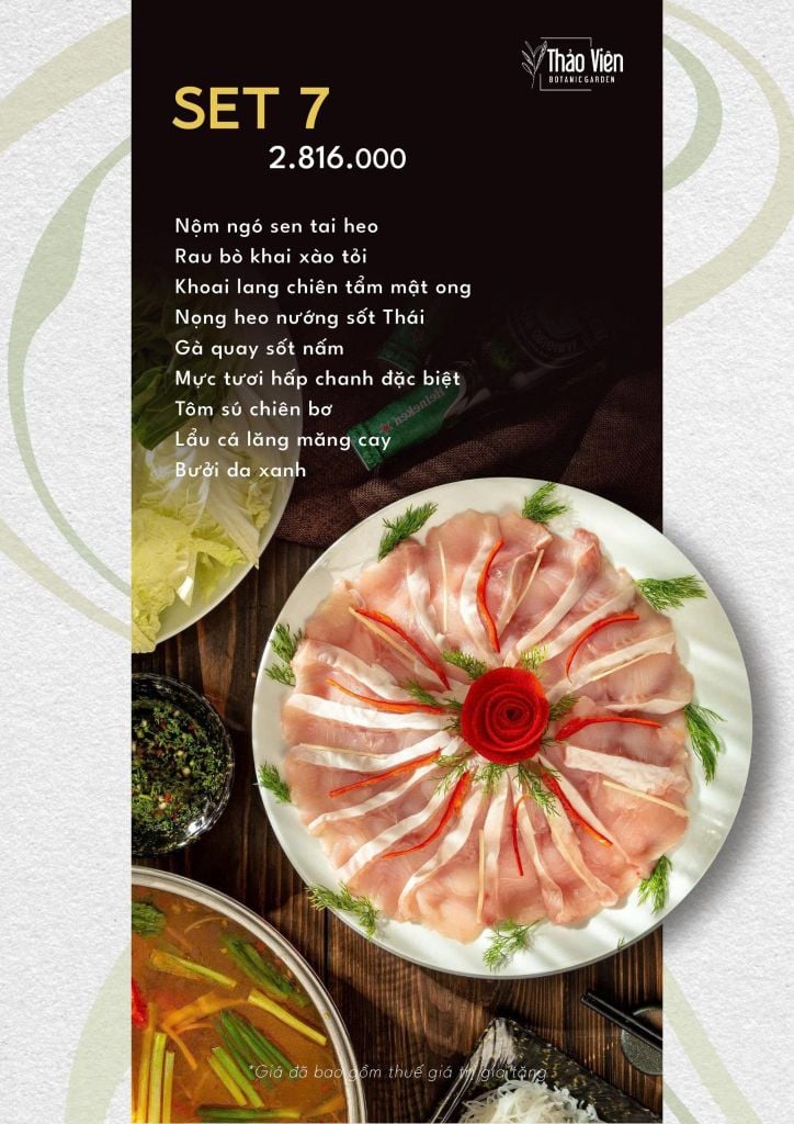 set menu Thảo Viên 2