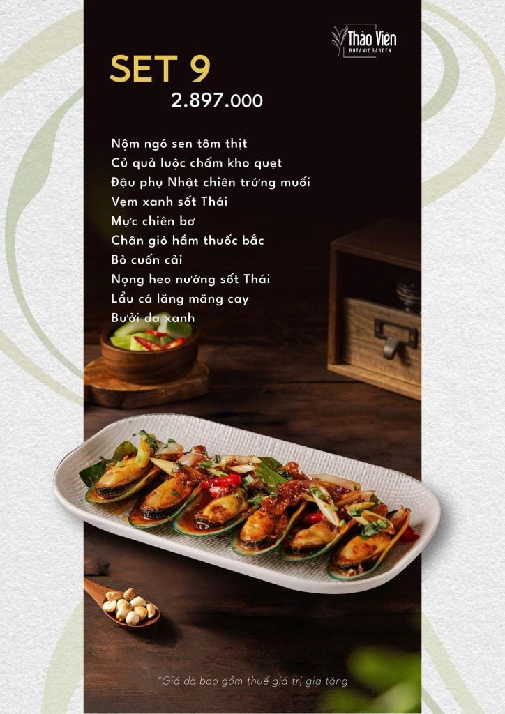 set menu Thảo Viên 2