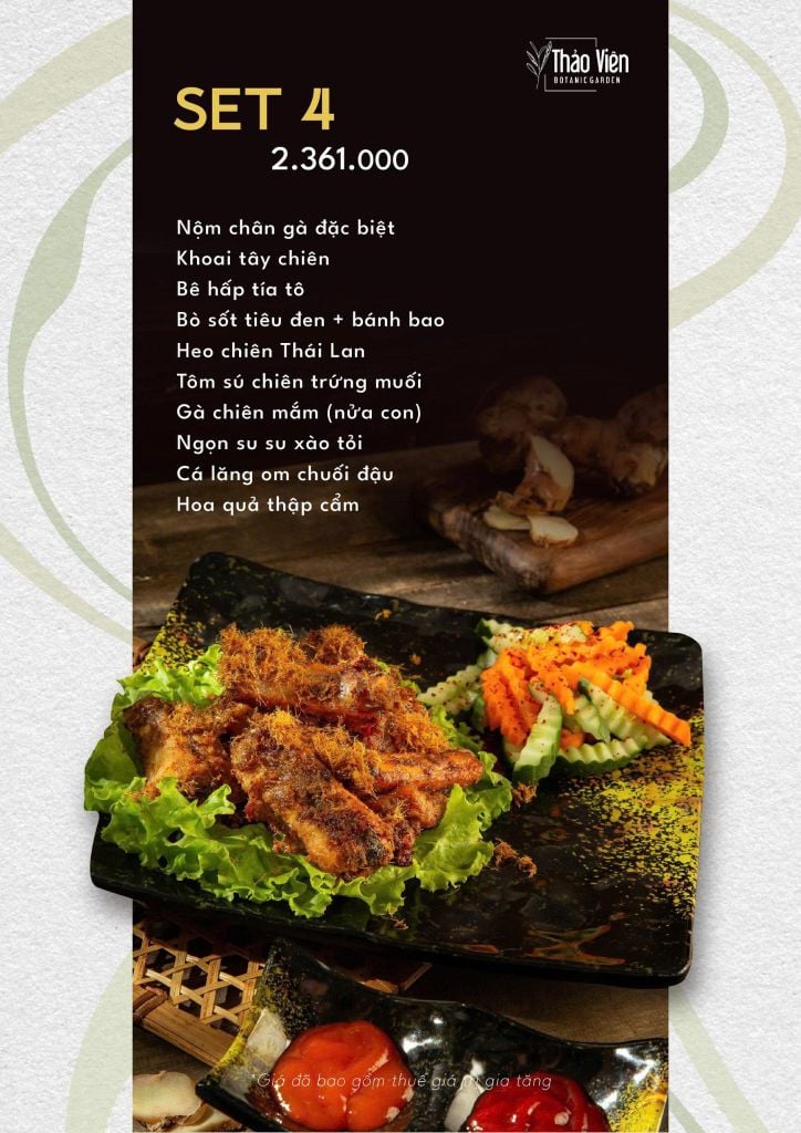 set menu Thảo Viên 2