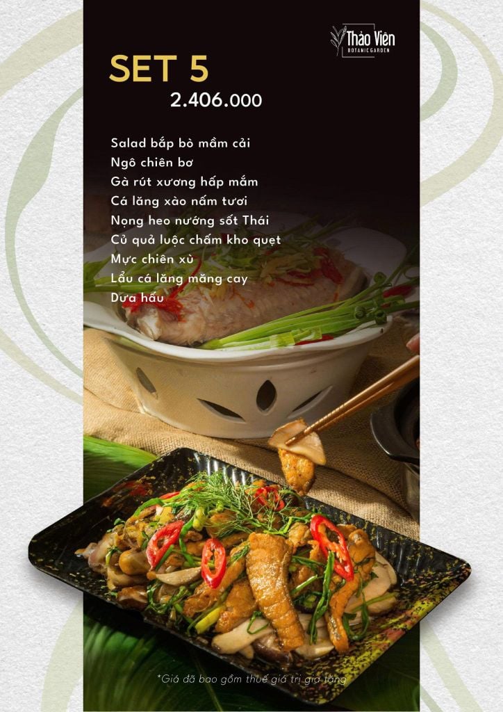 set menu Thảo Viên 2