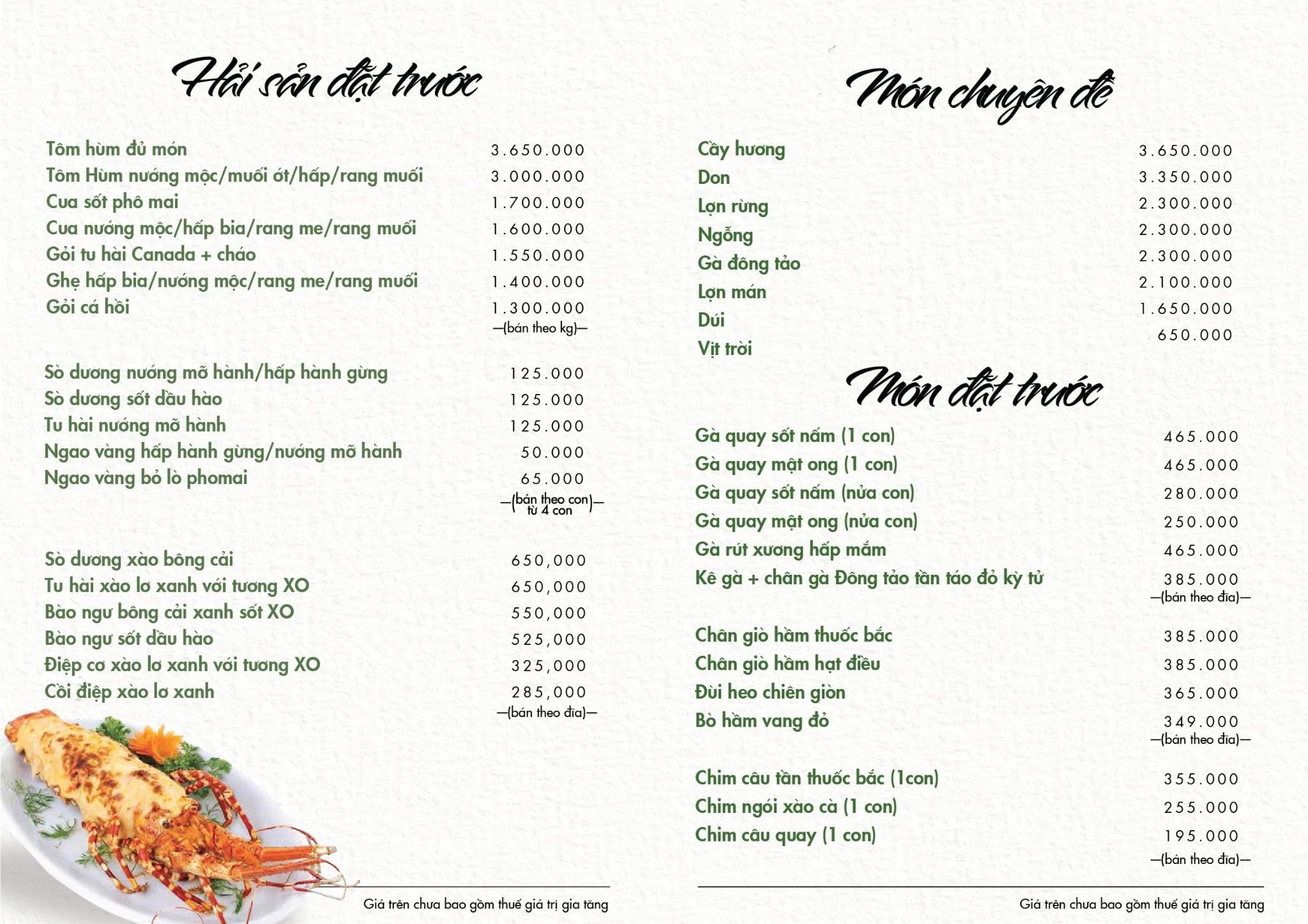 men Thảo Viên - Món đặt trước