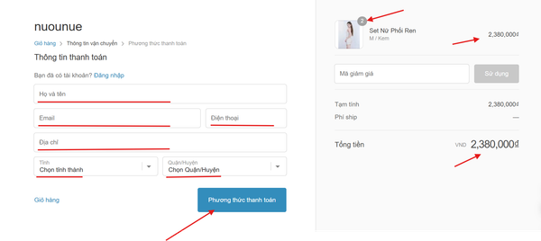 Hướng dẫn mua hàng b2 chọn sản phẩm cần tìm