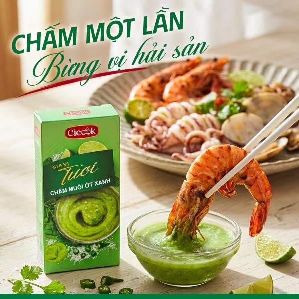 Muối Ớt Xanh Cicook, Điểm nhấn không thể thiếu cho các món hải sản