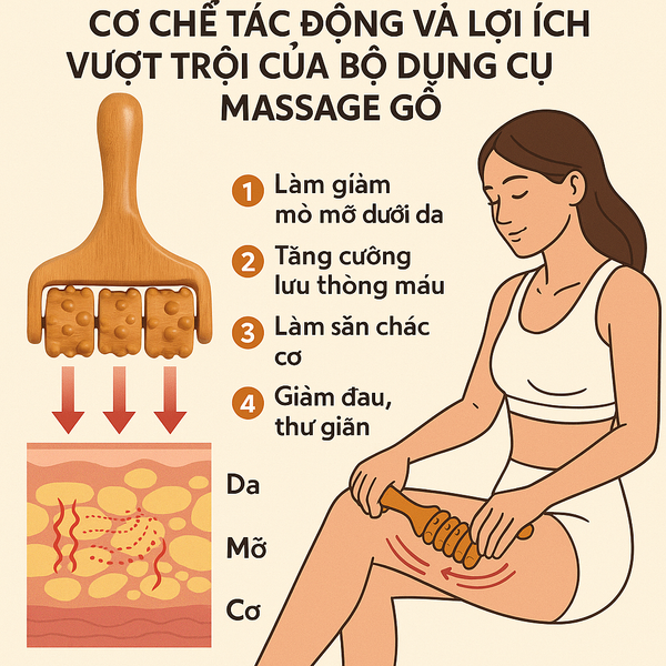 Cơ Chế Tác Động Và Lợi Ích Vượt Trội Của Bộ Dụng Cụ Massage Gỗ