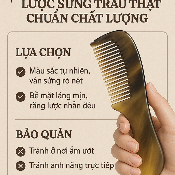 Hướng Dẫn Lựa Chọn và Bảo Quản Lược Sừng Trâu Thật Chuẩn Chất Lượng