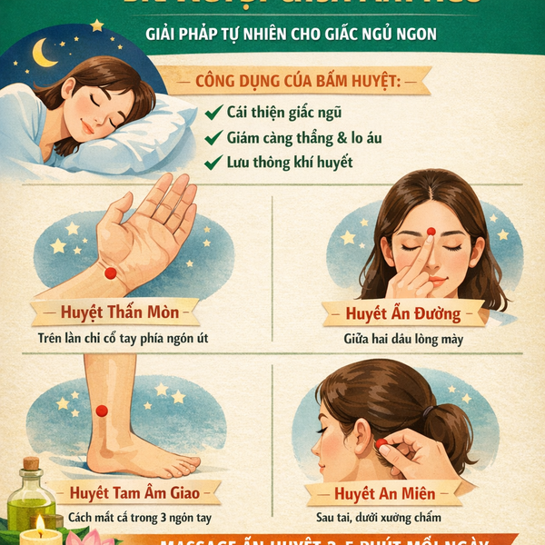 Bấm Huyệt Chữa Mất Ngủ: Giải Pháp Tự Nhiên Cho Giấc Ngủ Ngon