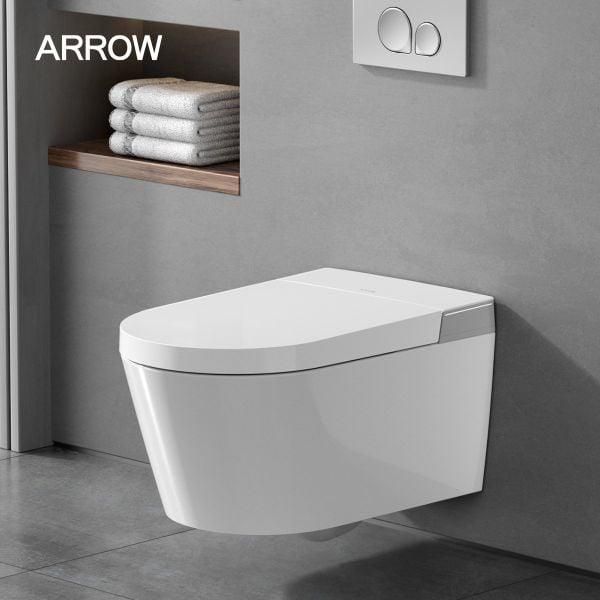 Bồn cầu thông minh Arrow – công nghệ tự động xả nước nâng tầm không gian phòng tắm hiện đại.