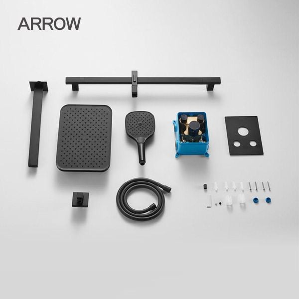 Thành phần lắp đặt vòi sen âm tường nóng lạnh Arrow AG3733SHMB-1