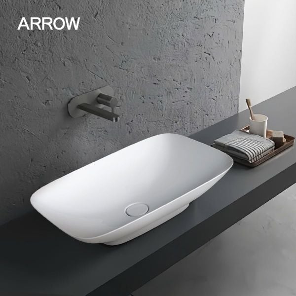 Lavabo đặt bàn Arrow tối giản phù hợp mọi không gian