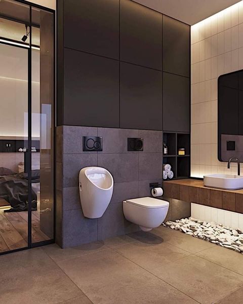 Mẫu bồn tiểu nam đồng nhất nhà vệ sinh