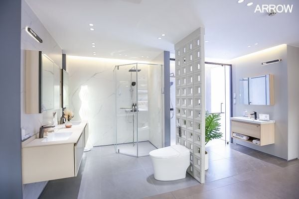 Thiết bị nhà tắm đồng bộ giúp không gian nhà tắm đẹp và gọn gàng
