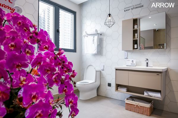 Tủ nhà tắm sang trọng giá rẻ cho nhà ở xã hội, chung cư.