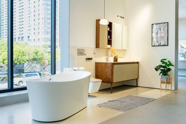 Không gian nhà vệ sinh mẫu tại showroom Arrow Vietnam