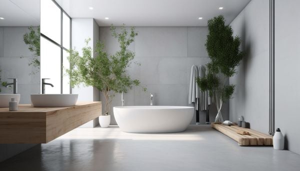 Bồn tắm đẹp làm từ chất liệu đá Solid Surface rất được ưa chuộng trong các căn hộ, biệt thự cao cấp.