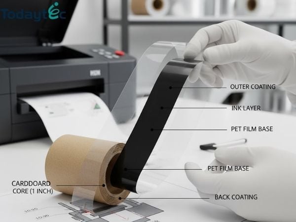 cuộn mực in tem mã vạch