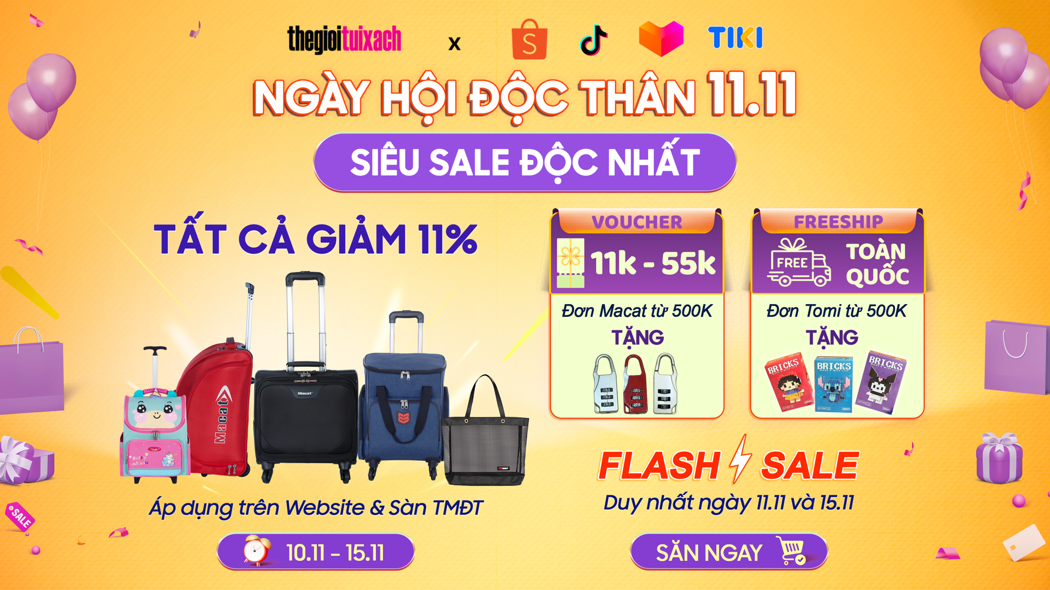 Ngày Hội Độc Thân - Siêu Sale Độc Nhất