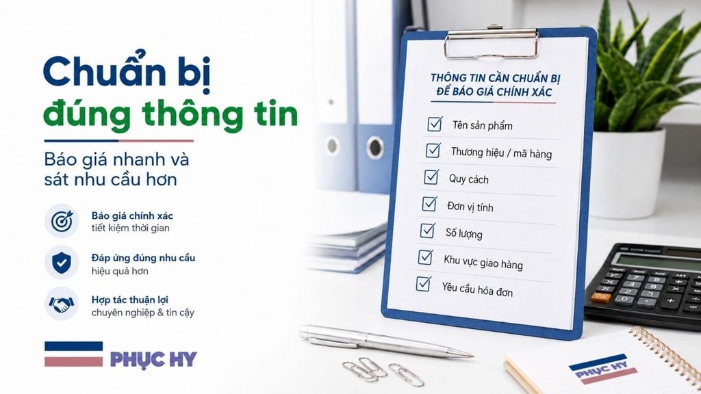 Thông tin cần chuẩn bị để báo giá văn phòng phẩm chính xác tại Phục Hy