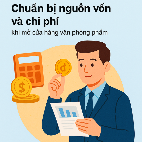 Bước 4. Chuẩn bị nguồn vốn khi mở cửa hàng văn phòng phẩm
