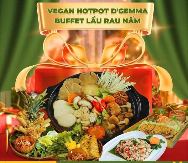Buffet Chay D’Gemma Hòa Bình: Thiên Đường Lẩu Rau Nấm & Ẩm Thực Chay Tinh Tế