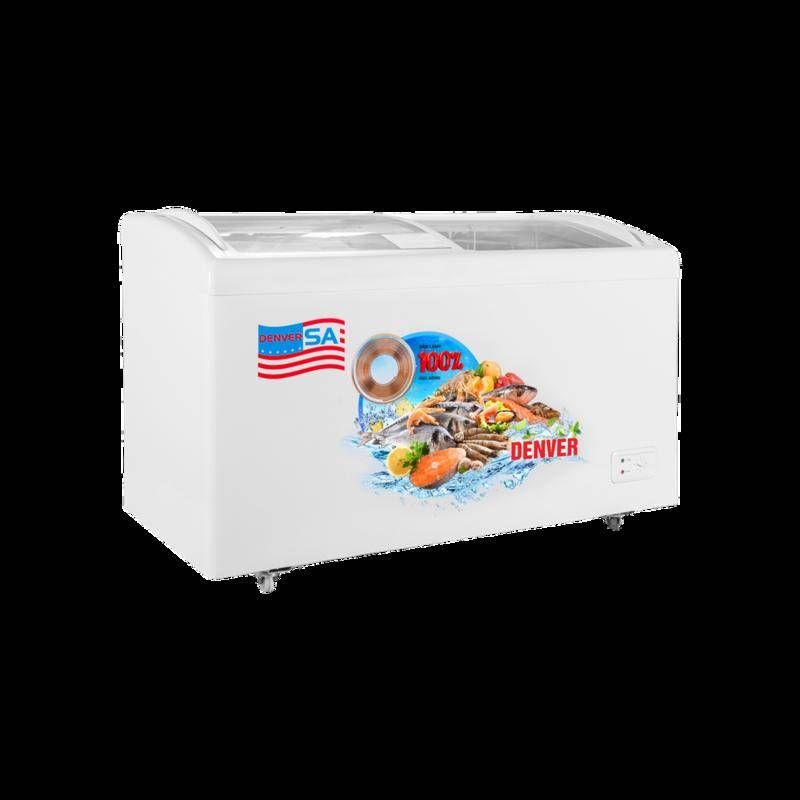 Tủ đông mặt kính cong phù hợp để sử dụng trong các nhà hàng, cửa hàng