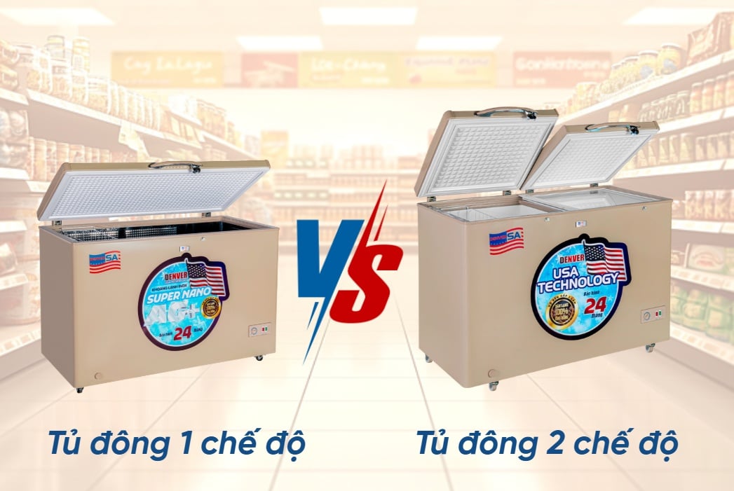 Tủ đông 2 chế độ linh hoạt hơn so với tủ đông 1 chế độ