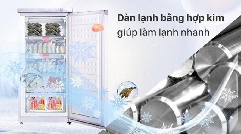 Tủ đông dàn lạnh bằng nhôm có trọng lượng nhẹ, làm lạnh nhanh
