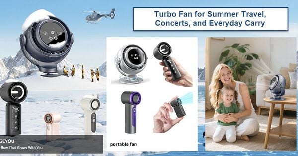 Portable Handheld Fan,4000mAh Rechargeable Turbo Personal Mini Fan,Pocket Design for Travel,Concerts,Sports Games,Camping,Hiking,Best Gifts for Women in Summer