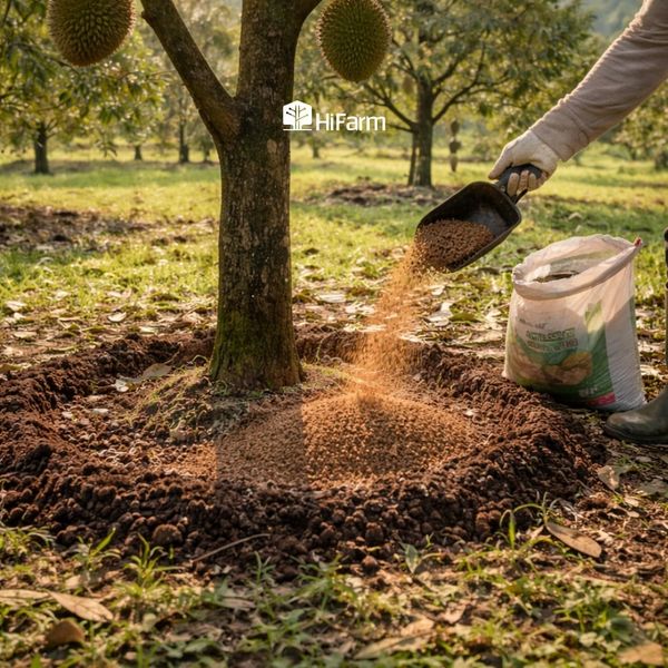 Kỹ thuật bón phân giúp phục hồi sầu riêng sau thu