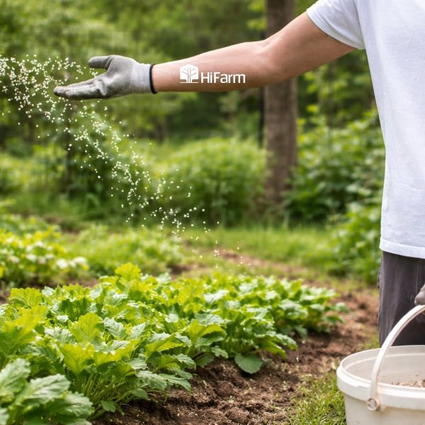 Bón thúc bằng phương pháp vãi tay